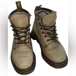 Dr. Martens *Rare* 6 Hole Ankle Boots in Olive Green & Brown Men’s 4 / Women’s 5